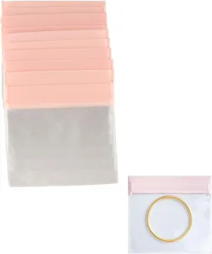 20Pcs Jewelry Storage Bags, Clear Plastic EVA Jewelry Pouches Bags Anti-Oxidation Sealable Jewelry Packaging Bags for Holding Jewelries, Earing, Link Chain, Necklace