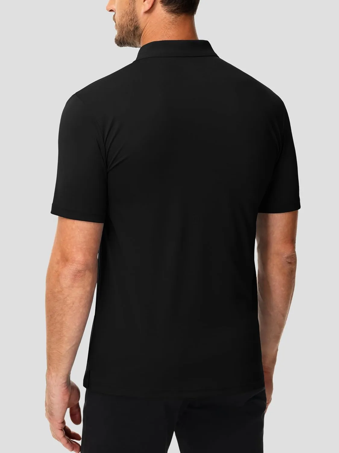 3 Pack Polo Shirts for Men Golf Performance Moisture Wicking Breathable Athletic Polyester Work Sport Polos