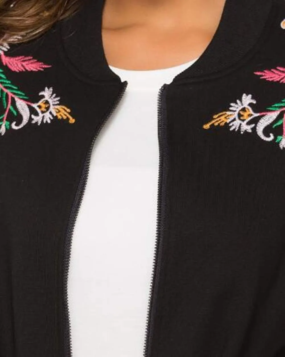 AK Women's Full Zip Long Sleeve Embroidered Sweatshirt Floral Boho Embroidered Mexican Hoodie Fall Winter Coat Tops Jackets