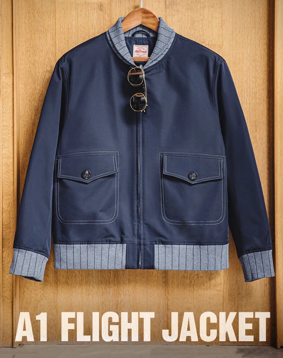 American Workwear Retro A1 Bomber Baseball Uniform Men's Jacket