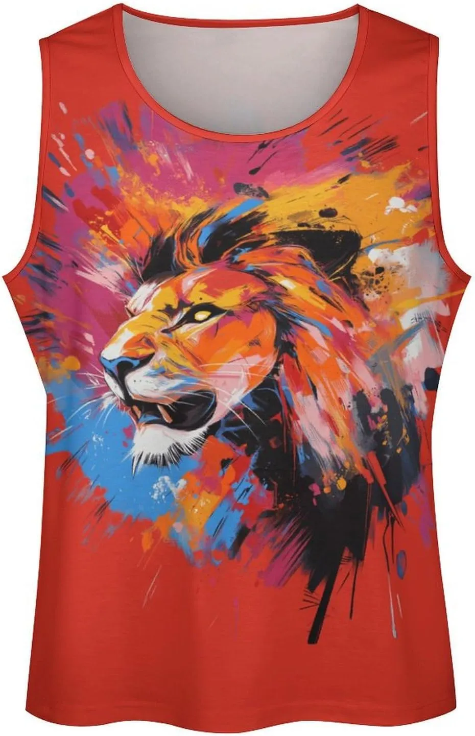 Animal Print Tank Tops for Men 2025 Summer Cotton Sport Tank Sleeveless Workout T-Shirts Athletic Undershirts