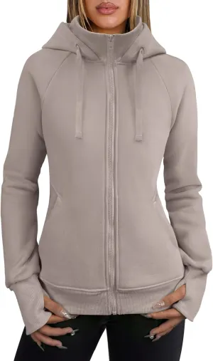 ANRABESS Womens Zip Up Hoodies Fleece Jackets Long Sleeve Sweatshirts Pockets Casual Fall Fashion Preppy Outfits Y2k Clothes