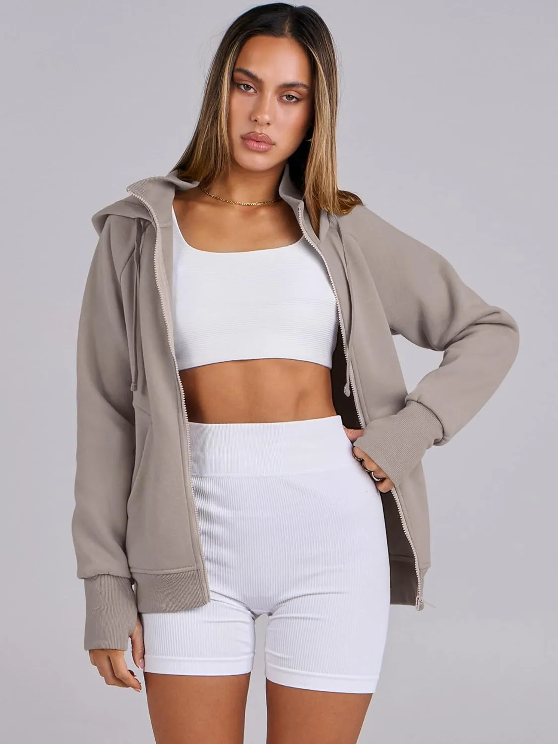 ANRABESS Womens Zip Up Hoodies Fleece Jackets Long Sleeve Sweatshirts Pockets Casual Fall Fashion Preppy Outfits Y2k Clothes