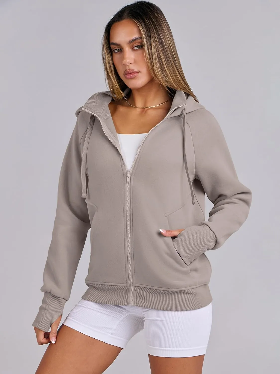 ANRABESS Womens Zip Up Hoodies Fleece Jackets Long Sleeve Sweatshirts Pockets Casual Fall Fashion Preppy Outfits Y2k Clothes