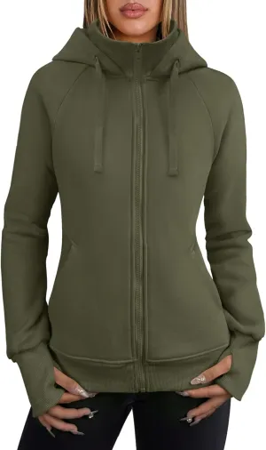 ANRABESS Womens Zip Up Hoodies Fleece Jackets Long Sleeve Sweatshirts Pockets Casual Fall Fashion Preppy Outfits Y2k Clothes