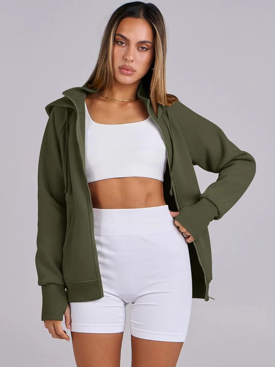 ANRABESS Womens Zip Up Hoodies Fleece Jackets Long Sleeve Sweatshirts Pockets Casual Fall Fashion Preppy Outfits Y2k Clothes