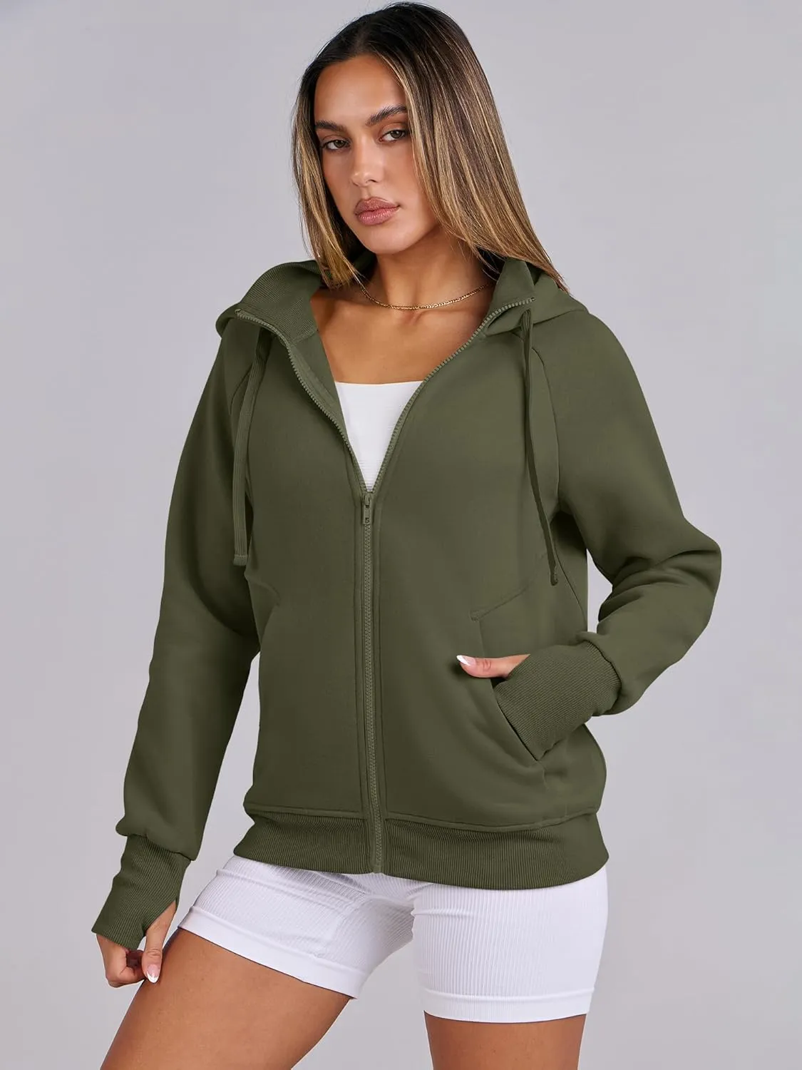 ANRABESS Womens Zip Up Hoodies Fleece Jackets Long Sleeve Sweatshirts Pockets Casual Fall Fashion Preppy Outfits Y2k Clothes