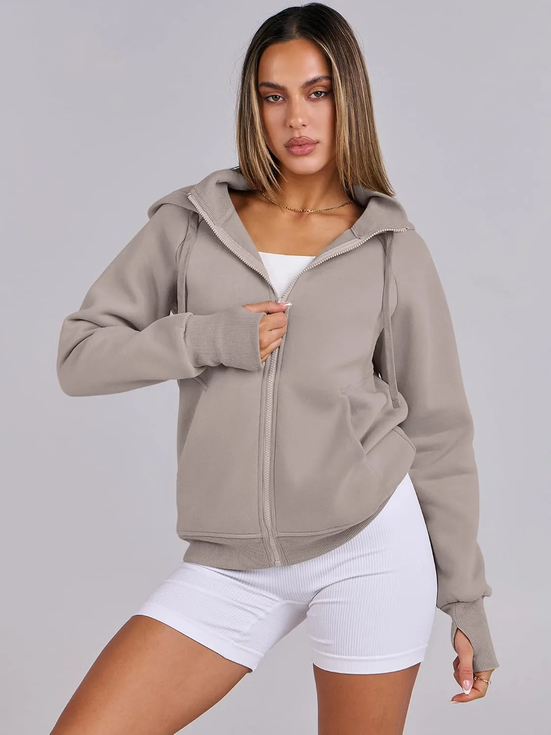 ANRABESS Womens Zip Up Hoodies Fleece Jackets Long Sleeve Sweatshirts Pockets Casual Fall Fashion Preppy Outfits Y2k Clothes
