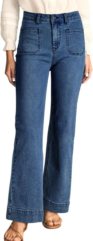Astylish Women's Wide Leg Jeans High Waisted Stretchy Straight Leg Jeans Loose Trendy Denim Pants with Pocket