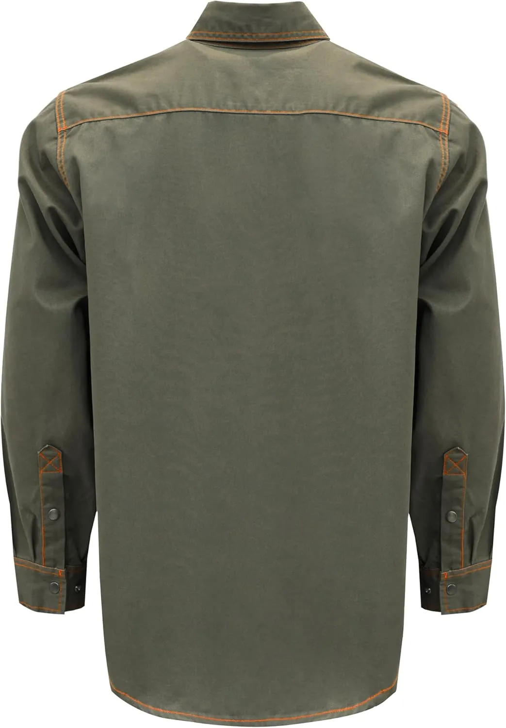 BOCOMAL FR Shirts for Men Snaps Down 7.5oz Water Repellent Fire Resistant Welding Jackets-NFPA2112 CAT2