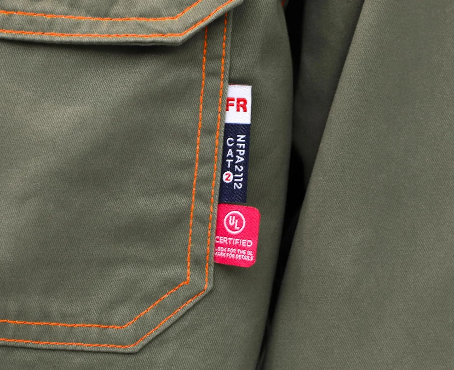 BOCOMAL FR Shirts for Men Snaps Down 7.5oz Water Repellent Fire Resistant Welding Jackets-NFPA2112 CAT2