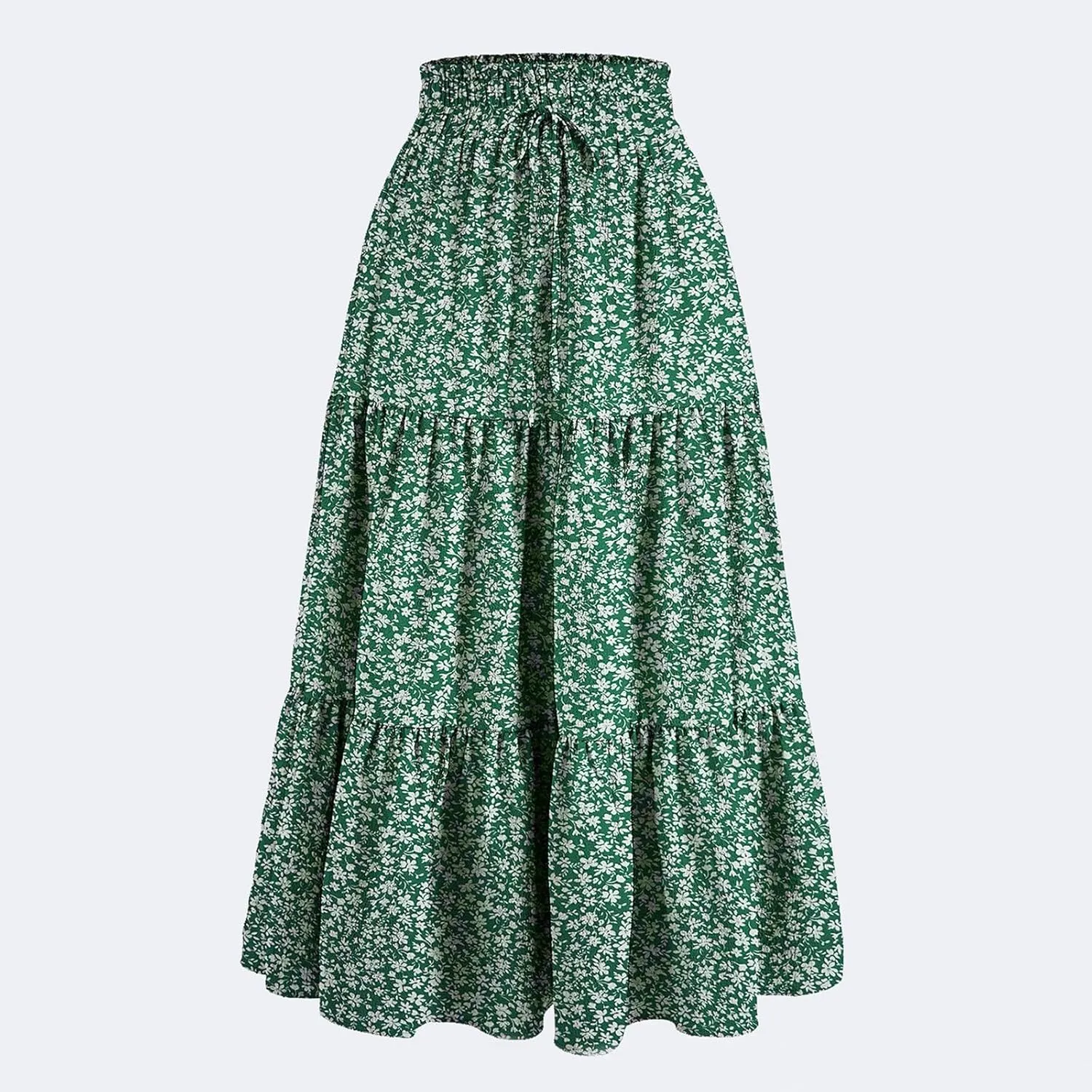 Boho Skirt Maxi Spring Flowy Boho Comfy Tiered Western Midi Skirt