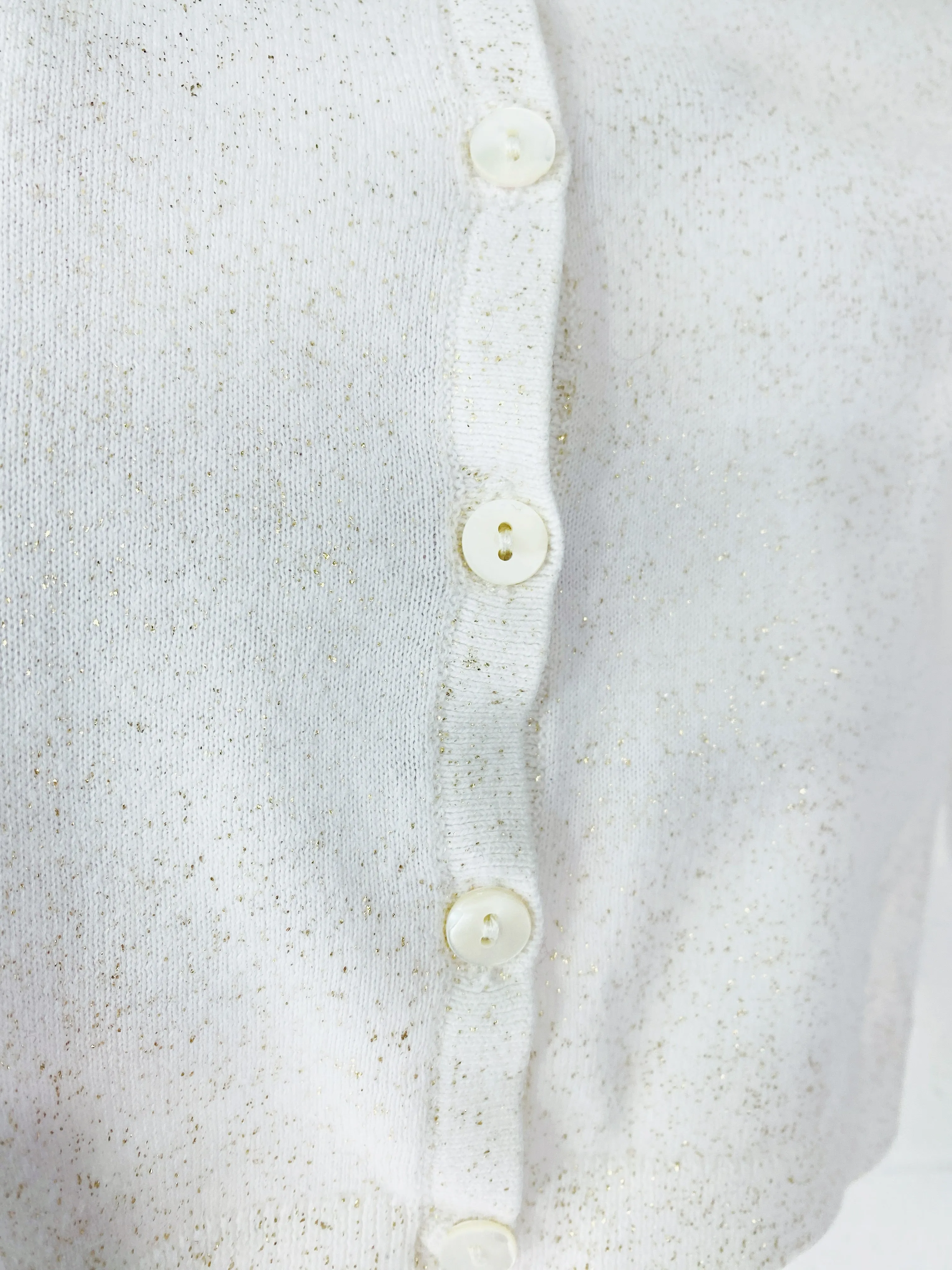 Bonpoint Gold Thread Cardigan, 6 months