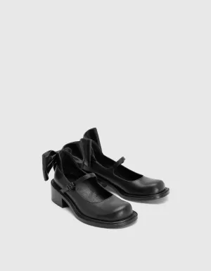 Bow Décor Round Toe Pumps