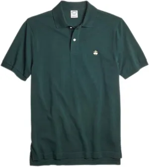 Brooks Brothers Mens Original Fit Mesh Cotton Performance Polo Shirt Bright White