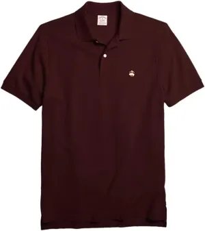 Brooks Brothers Mens Original Fit Mesh Cotton Performance Polo Shirt Bright White