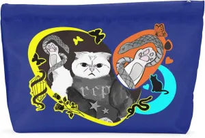 Cat Gifts for Cat Lovers Cute Cat Makeup Bag Inspired Music Lover Gifts Fan Singer Merch Friendship Gifts for Women Cat Mom Cat Lady Soul Sister Bestie Birthday Mothers Day Christmas Cosmetic Bag