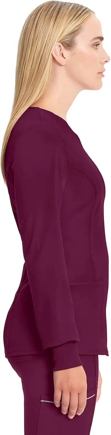 Cherokee Long Sleeve Scrubs for Women, 4-Way Stretch Performance Fabric CK781A