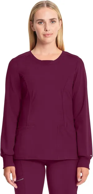 Cherokee Long Sleeve Scrubs for Women, 4-Way Stretch Performance Fabric CK781A