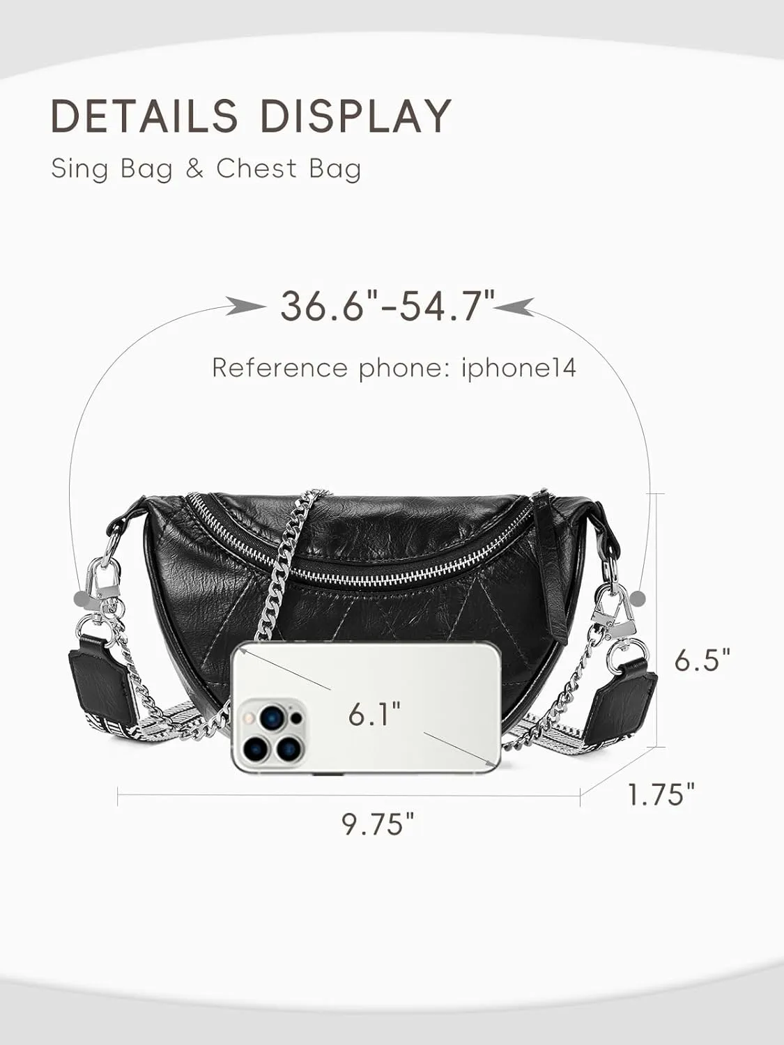 CLUCI Crossbody Bags for Women Fanny Pack Leather Sling Bag for Women Cross Body Bag for Woman Crossbody Bag Travel