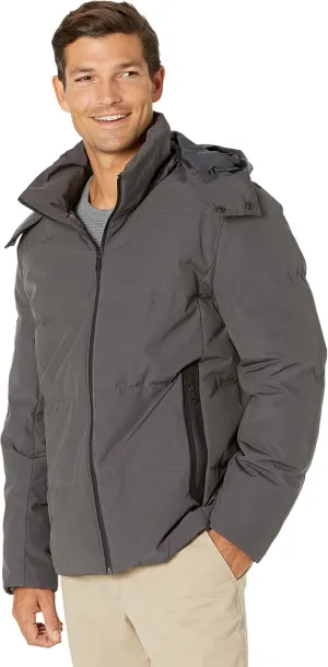 Cole Haan Men's Short Down Parka with Hooded Down Coat
