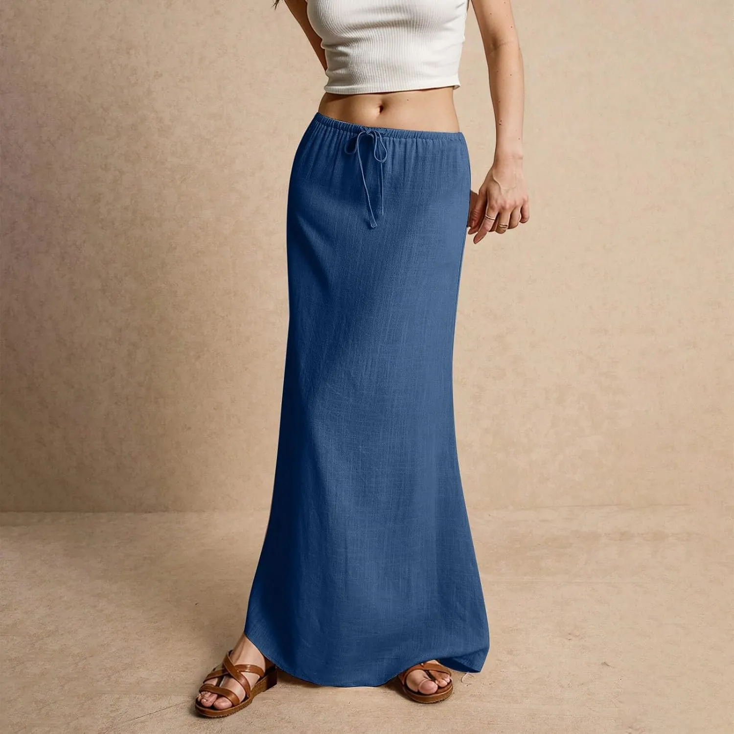 COTECRAM 2025 Women Long Skirt Summer Flowy Casual Lightweight Elegant Cocktail Party Wedding Flared A-Line Maxi Skirts