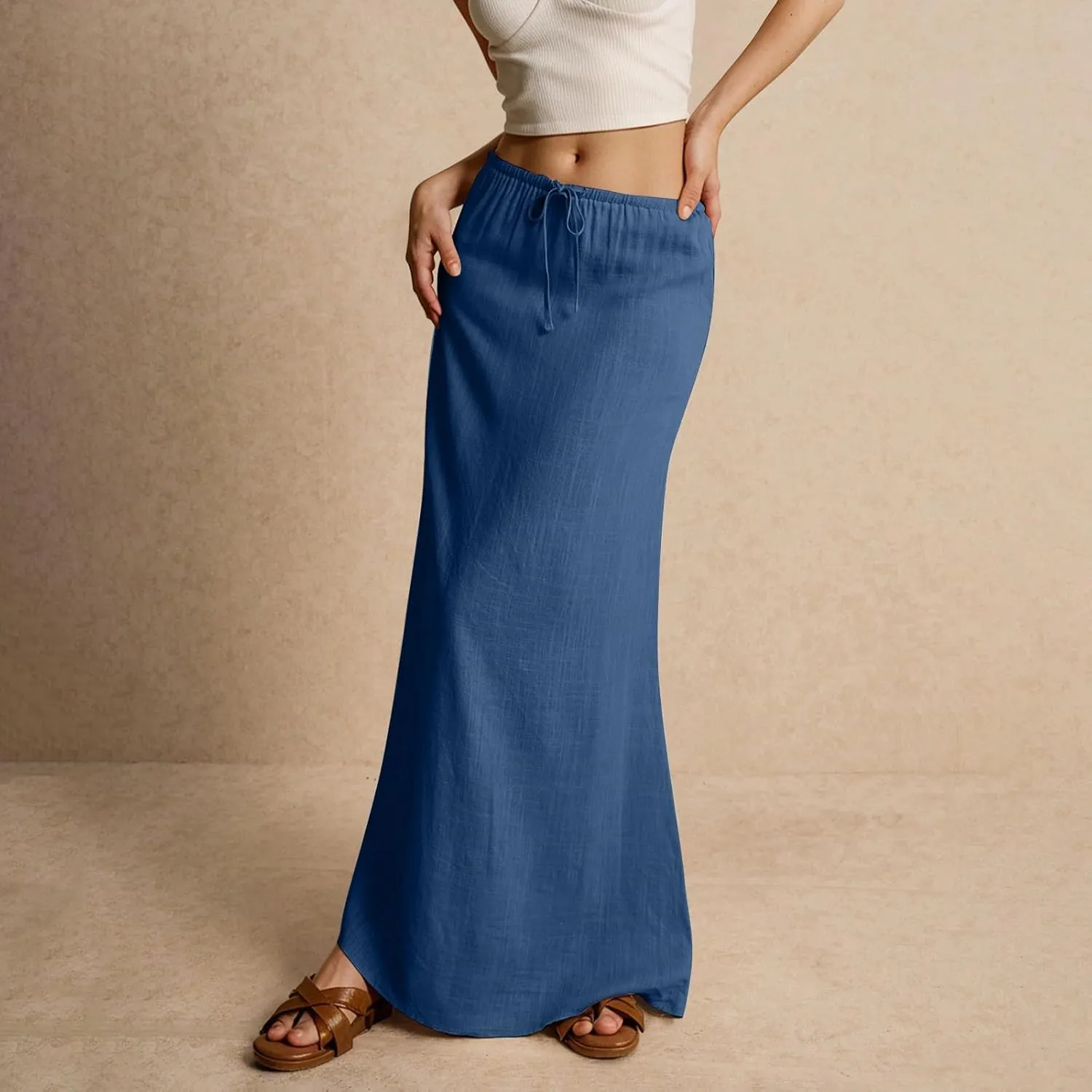 COTECRAM 2025 Women Long Skirt Summer Flowy Casual Lightweight Elegant Cocktail Party Wedding Flared A-Line Maxi Skirts