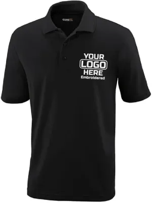 Custom Embroidered Polo Shirts for Men Women Unisex | Add Your Text Logo Design Personalized Bulk Dri-Fit Black