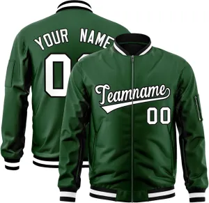 Custom Men's Fashion Varsity Jacket Casual Sportswear Zipper Letterman Jackets Stitched Letters Logo