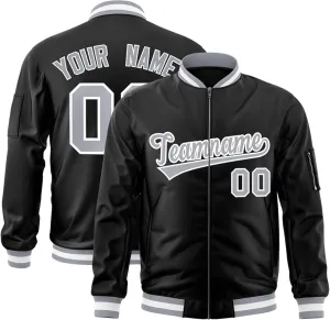 Custom Men's Fashion Varsity Jacket Casual Sportswear Zipper Letterman Jackets Stitched Letters Logo