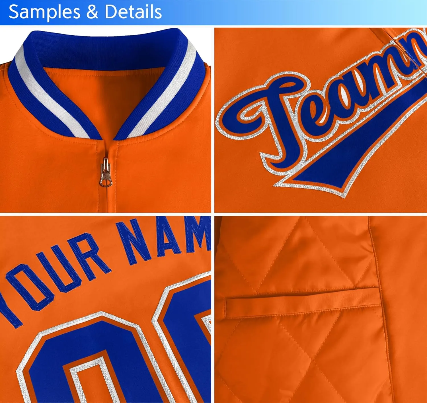 Custom Men's Fashion Varsity Jacket Casual Sportswear Zipper Letterman Jackets Stitched Letters Logo
