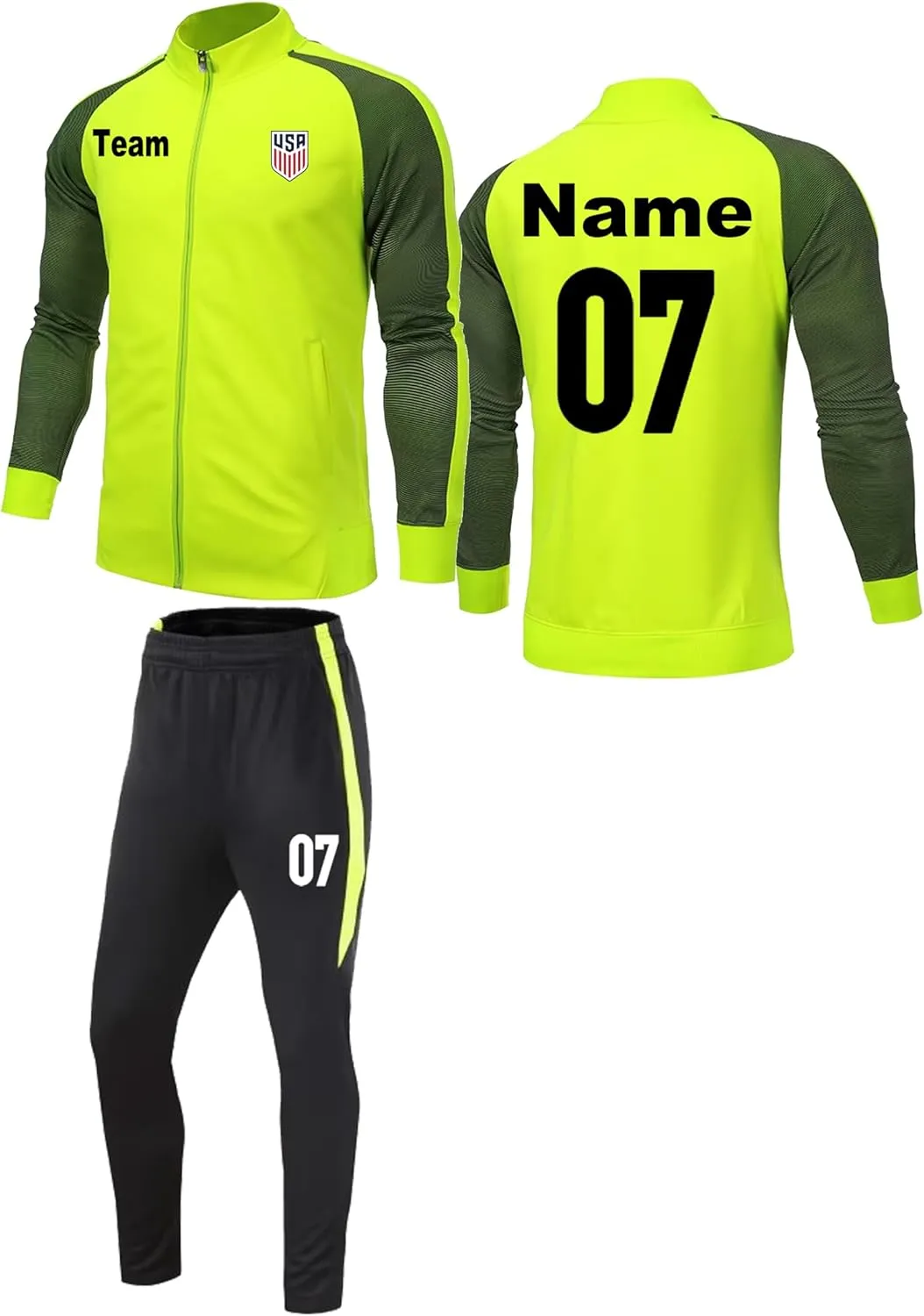 Custom Track Jackets and Pant Personalized Tracksuit Soccer Jersey with Team Name Number for Men Women Boy