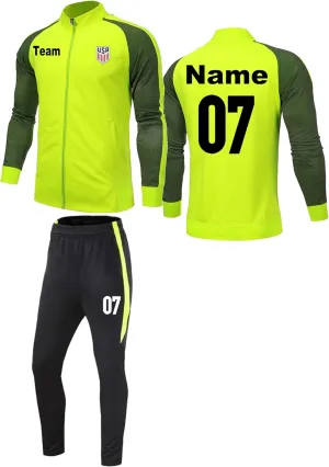 Custom Track Jackets and Pant Personalized Tracksuit Soccer Jersey with Team Name Number for Men Women Boy