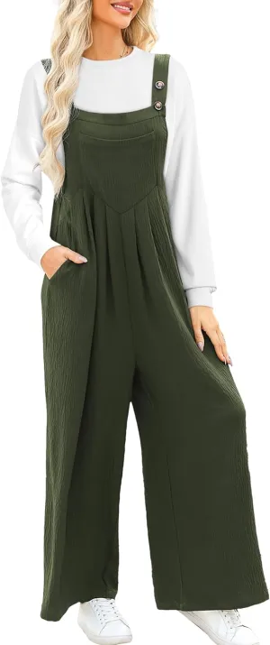 Dokotoo Size L Womens Plus Size Jumpsuits for Women Overalls Loose Casual Wide Leg One Piece Sleeveless Solid Jumpsuit.Casual Plus Size Long Sleeve Crewneck Sweatshirt.