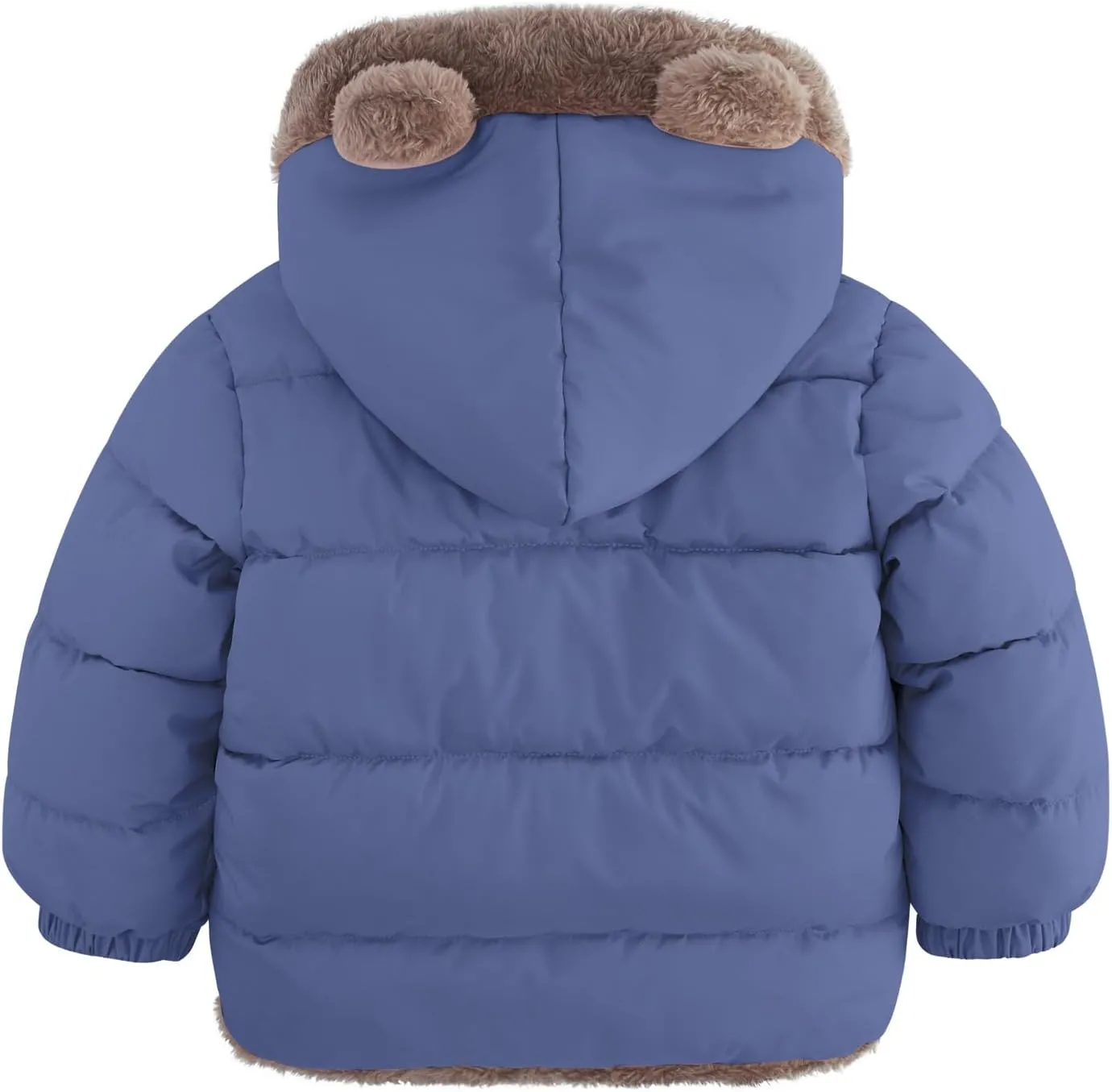 Enlifety 6M-5T Baby Toddler Winter Fleece Coat Boys Girls Cute Bear Ear Hooded Jackets with Pockets