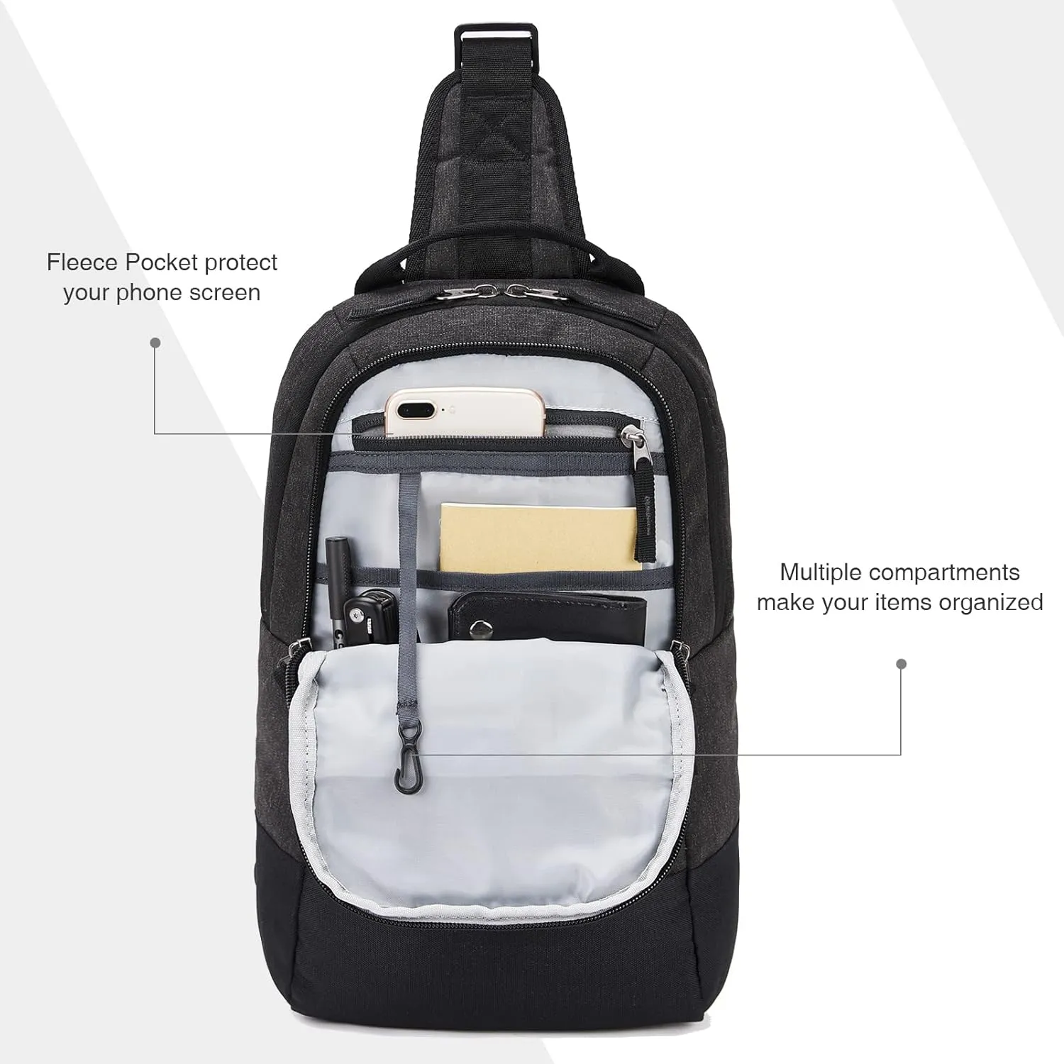 EVER ADVANCED Crossbody Bag for Women Shoulder Sling Bag for Men, Small One Strap Backpack Lightweight Cross Body Bags