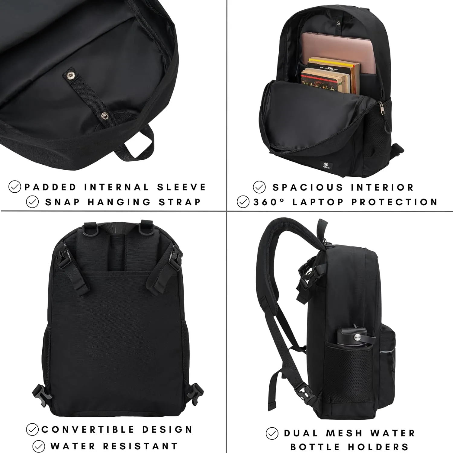 Fenrici Adaptive Backpack for Girls, Boys for All Abilities and Ages; Wheelchair Backpack with Adaptive Design; Perfect for Travel, School, and Everyday Adventure, Black