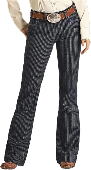 Flamingals High Waisted Bootcut Jeans Striped Vintage Casual Flare Leg Jeans