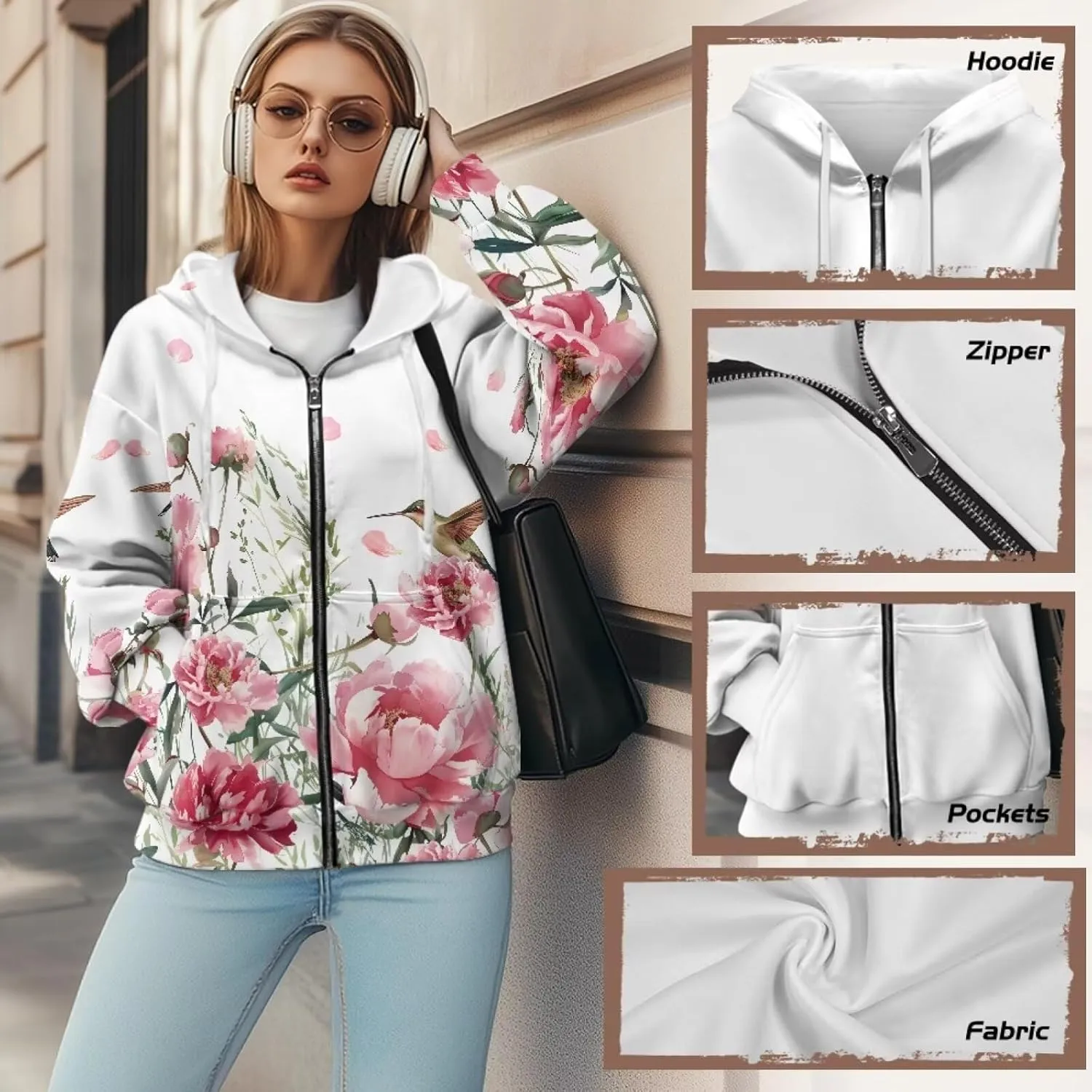 Forchrinse Skeleton Cobweb Womens Causal Long Sleeve Zip Up Hoodie Sweatshirts Y2K Hoodie Jackets Loose Fit Fashion Fall Coat