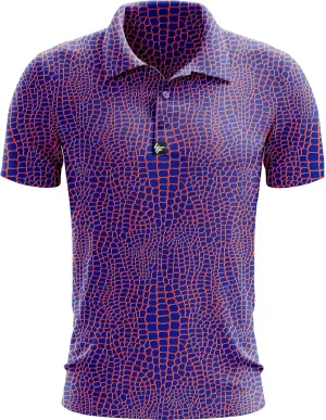 Gator Print Golf Polo for Florida College Fans (SM-5XL) (Performance Golf Polo, X-Large)
