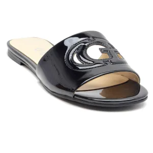 Glossy Black Sandals