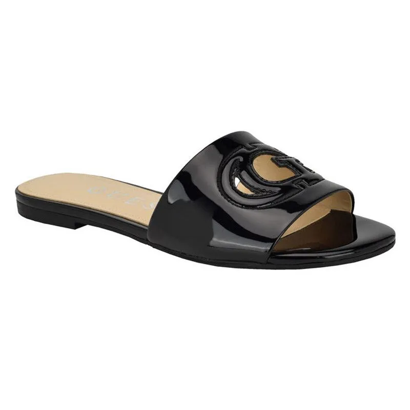 Glossy Black Sandals