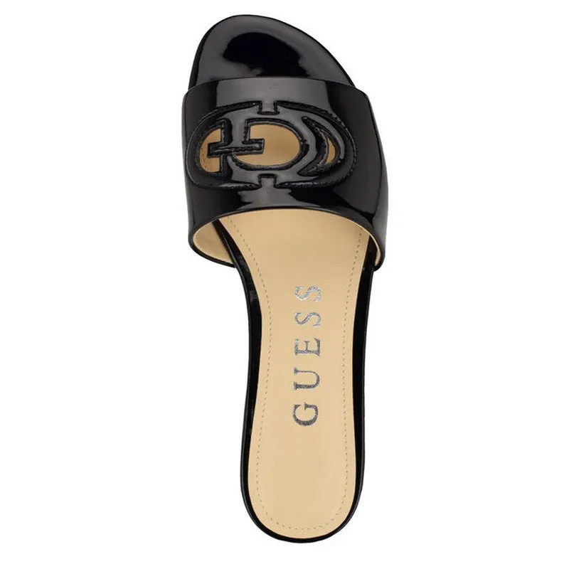 Glossy Black Sandals