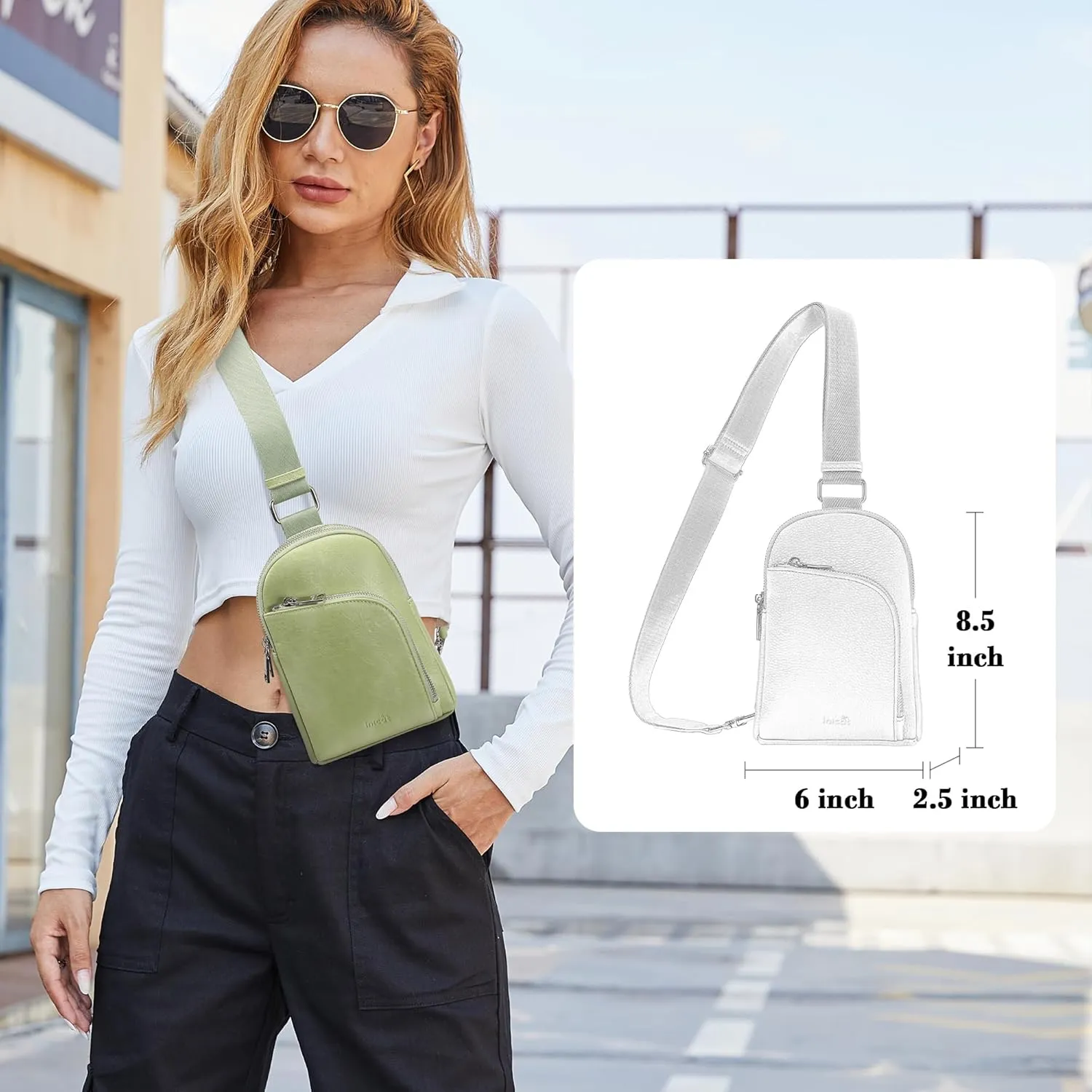 Haytijoe RFID Blocking Crossbody Bags for Women Travel Small Sling Bag Leather Cross Body Bag for Woman Fanny Packs Chest Bag