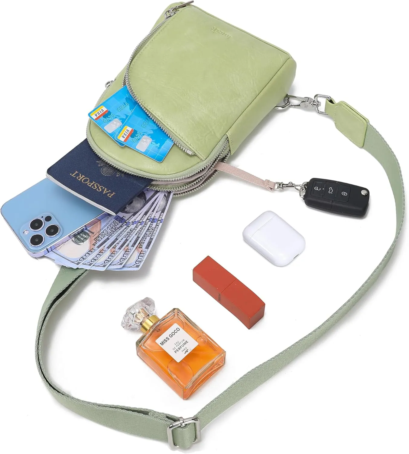 Haytijoe RFID Blocking Crossbody Bags for Women Travel Small Sling Bag Leather Cross Body Bag for Woman Fanny Packs Chest Bag