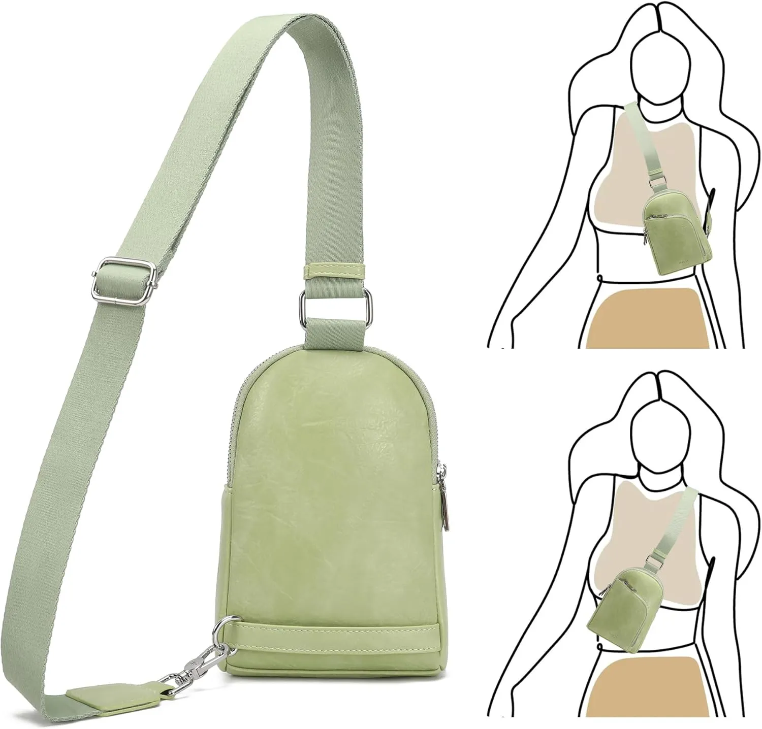 Haytijoe RFID Blocking Crossbody Bags for Women Travel Small Sling Bag Leather Cross Body Bag for Woman Fanny Packs Chest Bag