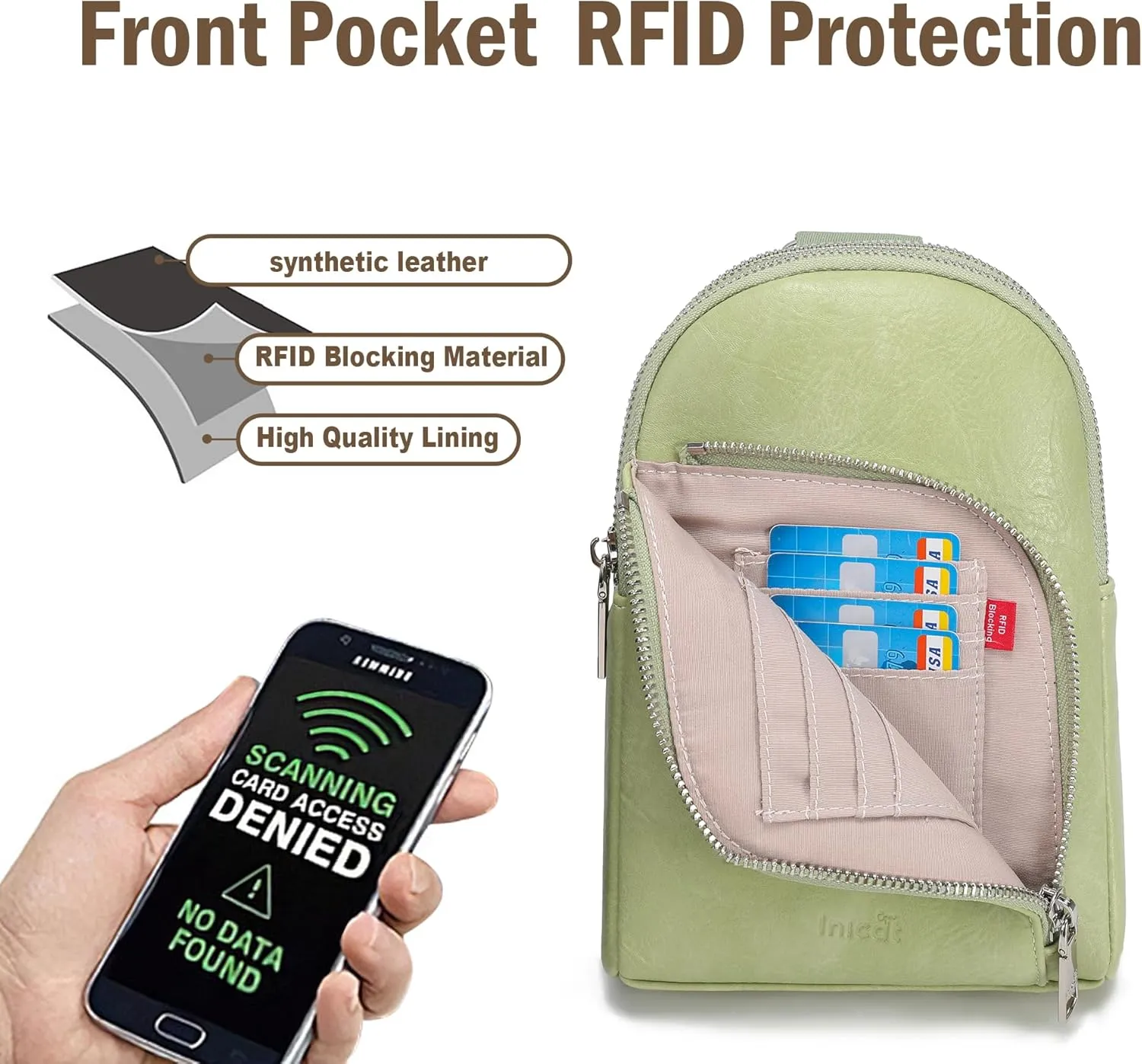 Haytijoe RFID Blocking Crossbody Bags for Women Travel Small Sling Bag Leather Cross Body Bag for Woman Fanny Packs Chest Bag