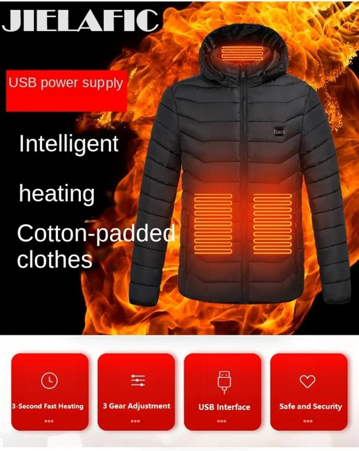 Heated Hoodie,9 Heating Zones Coat,Heated Jacket for Women and Men,Heated Sweatshirt, Heated Hunting Jackets