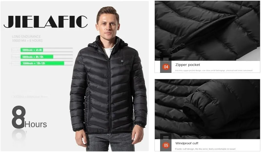 Heated Hoodie,9 Heating Zones Coat,Heated Jacket for Women and Men,Heated Sweatshirt, Heated Hunting Jackets