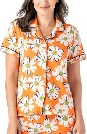 Hello Mello Lounge Short Sleeve Soft Pajama Top for Women